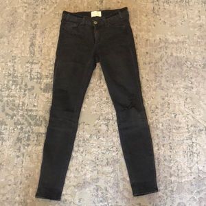 McGuire washed black distressed skinny jeans